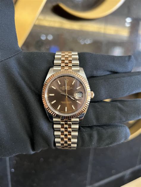 rolex chocolate dial datejust.